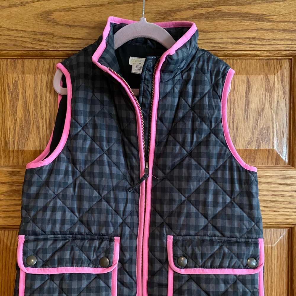 Girls J.Crew crewcuts gingham vest - size 8